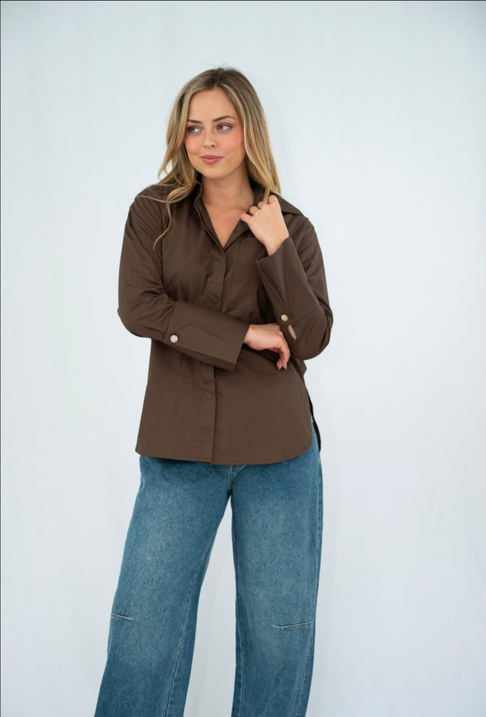 Chocolate Cotton Shirt