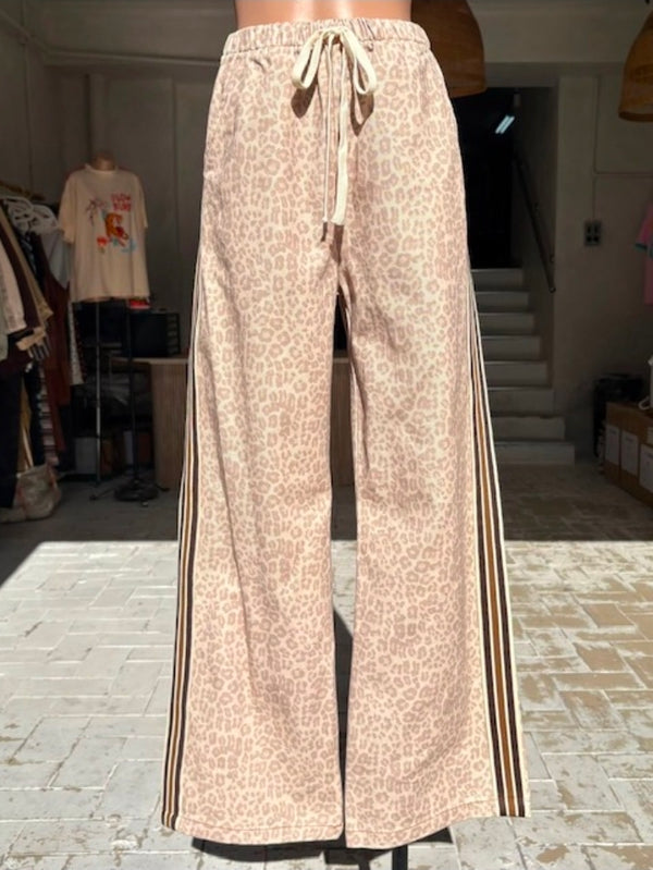Faded Leopard Pant (Brown Side Stripe)