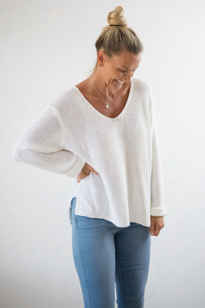 Lucy Knit - White
