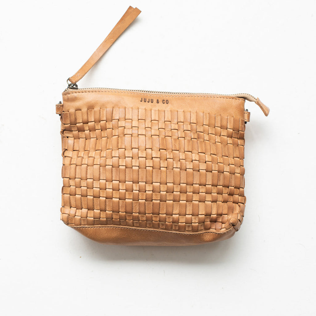 Juju & Co Woven Pouch Bag - Natural