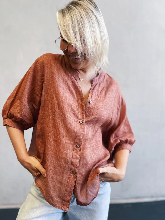 Aurora Blouse - Clay