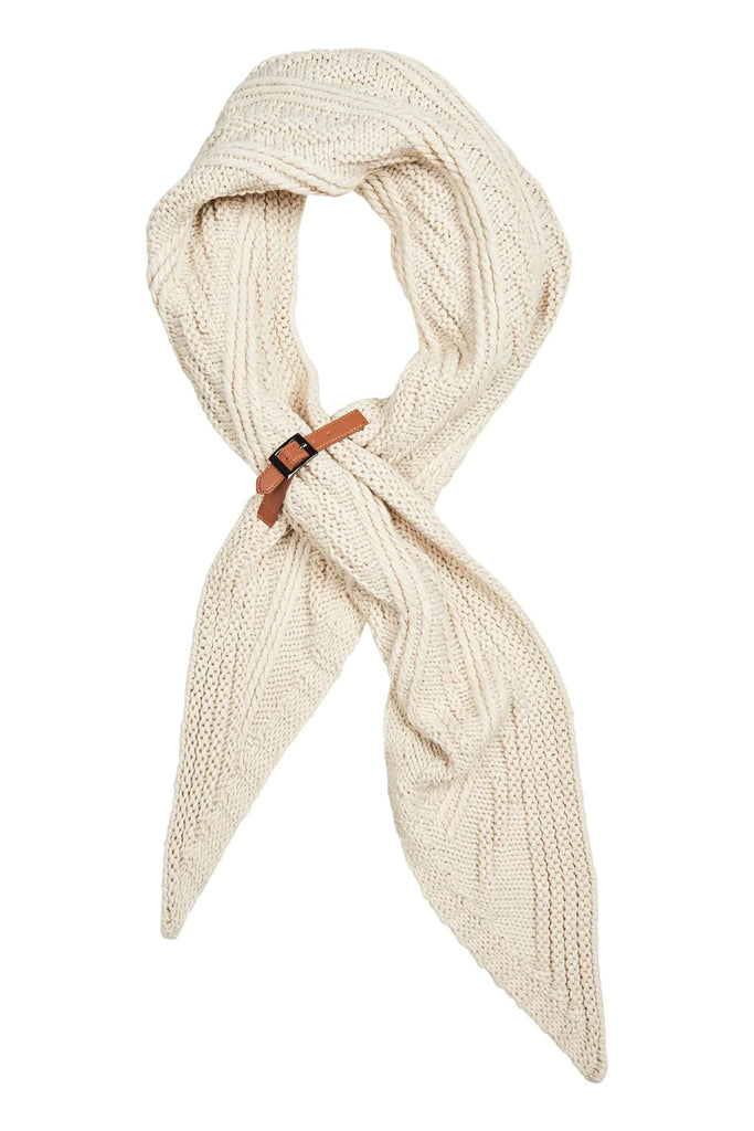 Sepia Cable Scarf - Oat