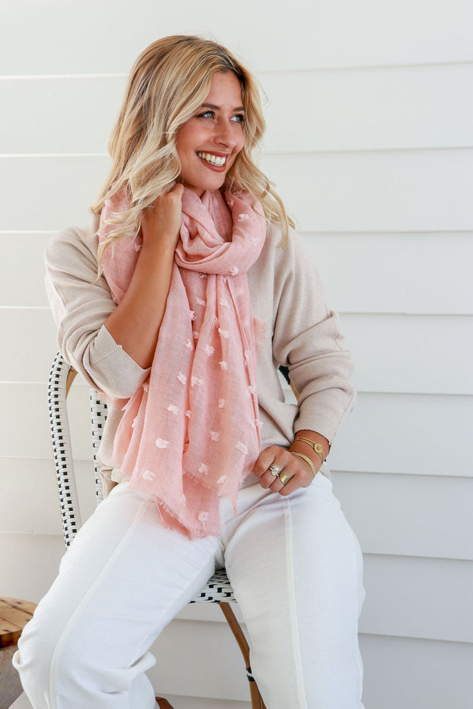 Fleck  Scarf - Soft Pink